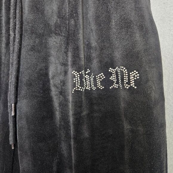SWS Athletics Velour Sweats Bite Me Black Women's Medium Lounge Pants Athleisure - Picture 4 of 9